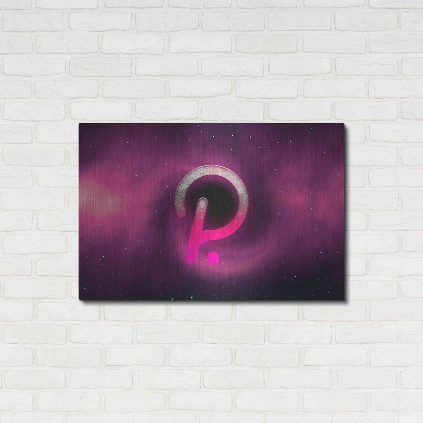 Luxe Metal Art 'Cosmic Crypto Polkadot' by Epic Portfolio, Metal Wall Art,36x24