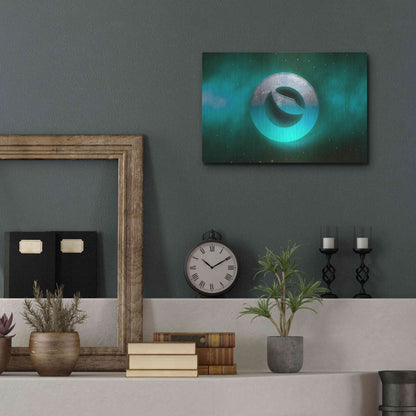 Luxe Metal Art 'Cosmic Crypto Luna' by Epic Portfolio, Metal Wall Art,16x12