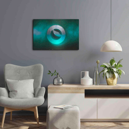 Luxe Metal Art 'Cosmic Crypto Luna' by Epic Portfolio, Metal Wall Art,24x16