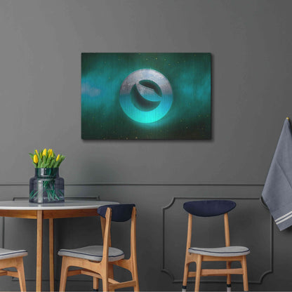 Luxe Metal Art 'Cosmic Crypto Luna' by Epic Portfolio, Metal Wall Art,36x24