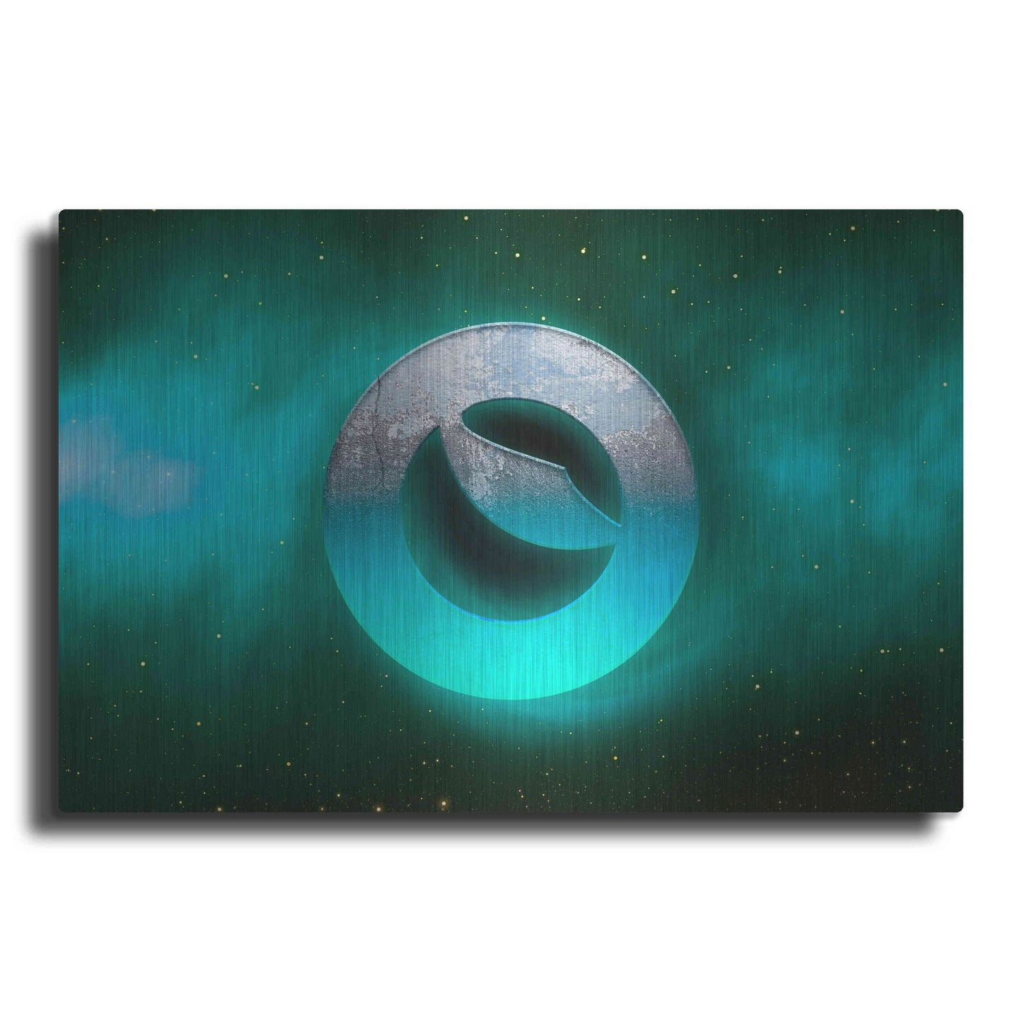 Luxe Metal Art 'Cosmic Crypto Luna' by Epic Portfolio, Metal Wall Art