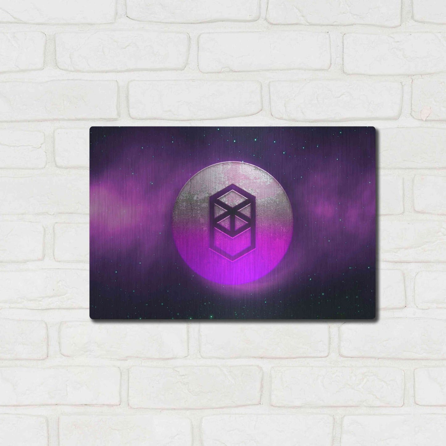 Luxe Metal Art 'Cosmic Crypto Fantom' by Epic Portfolio, Metal Wall Art,16x12