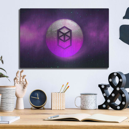 Luxe Metal Art 'Cosmic Crypto Fantom' by Epic Portfolio, Metal Wall Art,16x12