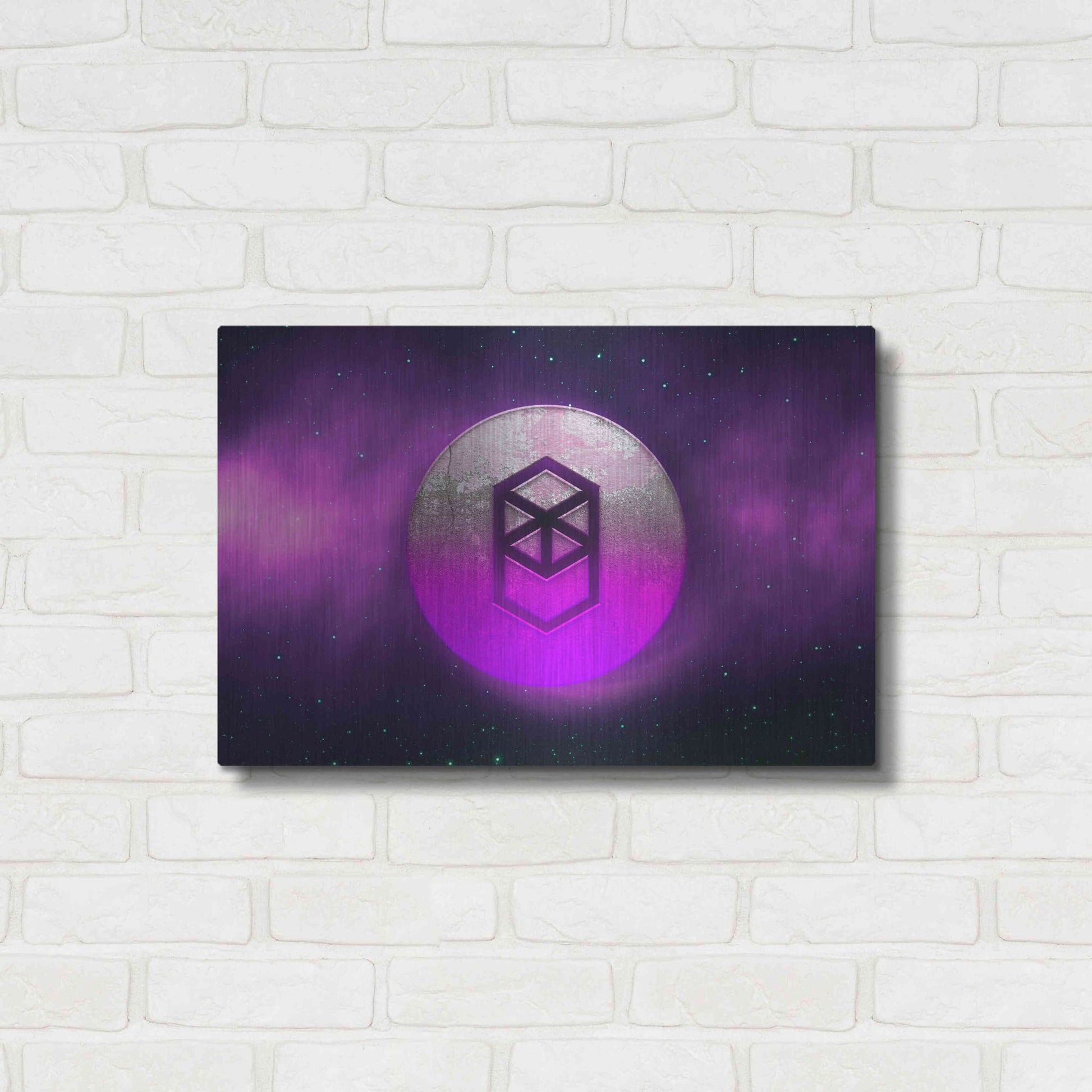 Luxe Metal Art 'Cosmic Crypto Fantom' by Epic Portfolio, Metal Wall Art,24x16