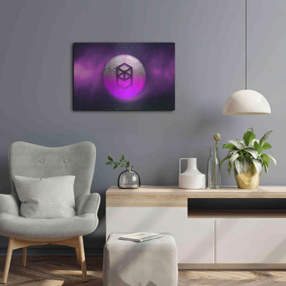 Luxe Metal Art 'Cosmic Crypto Fantom' by Epic Portfolio, Metal Wall Art,24x16