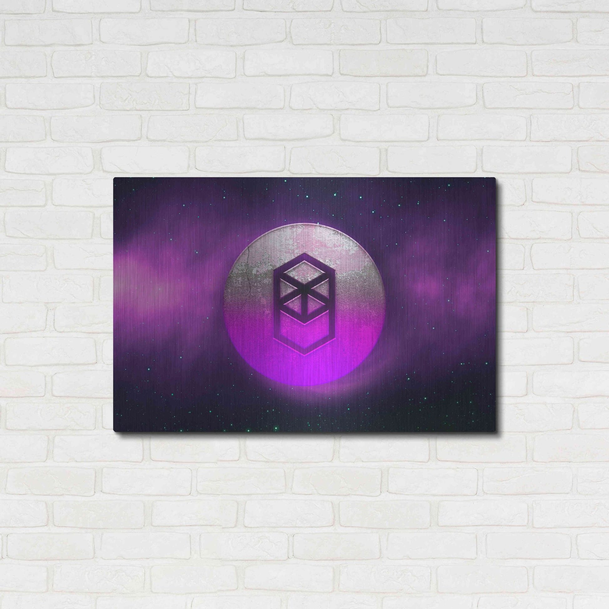 Luxe Metal Art 'Cosmic Crypto Fantom' by Epic Portfolio, Metal Wall Art,36x24