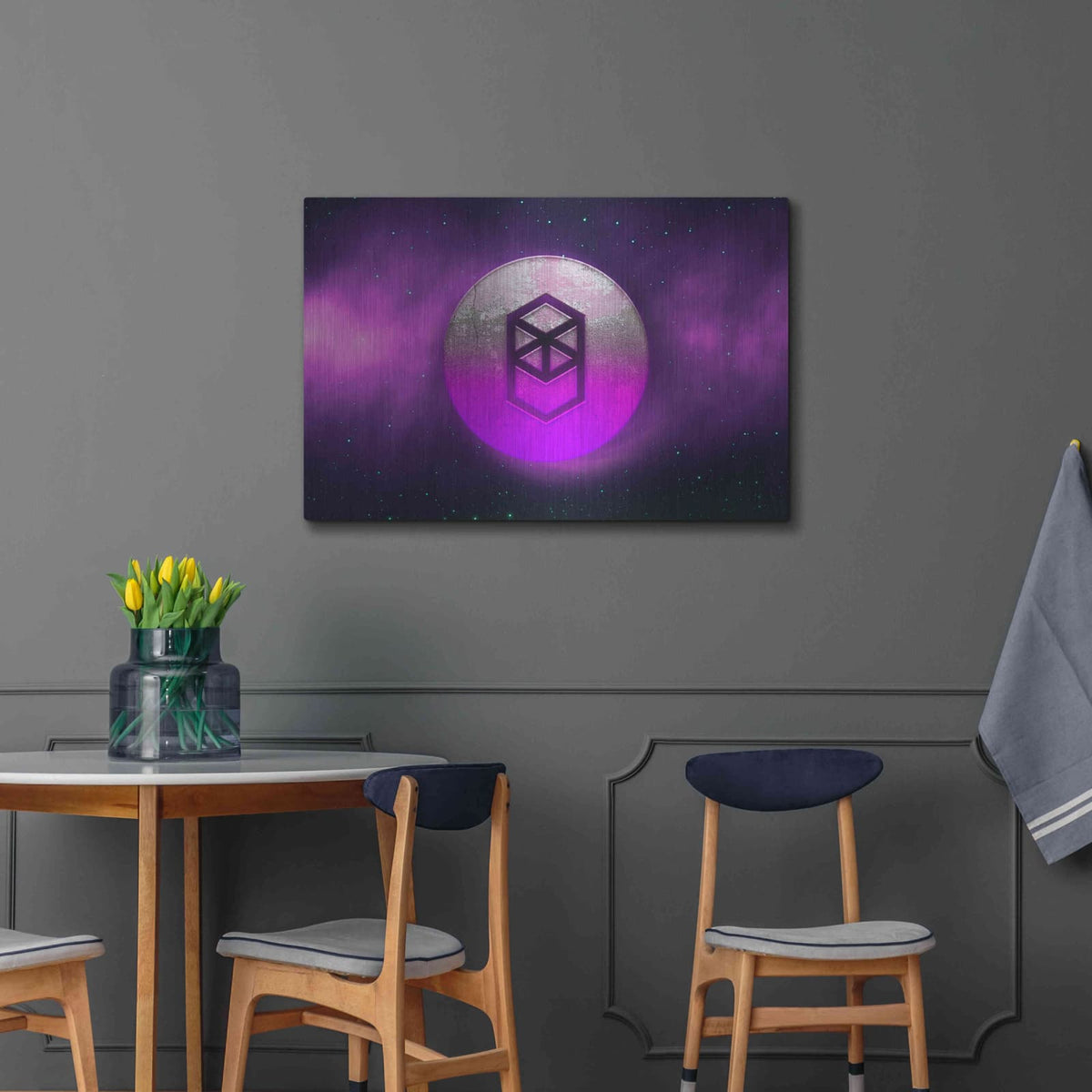 'Cosmic Crypto Fantom' by Valentyn Artemenko – Metal Wall Art, 36x24 room view