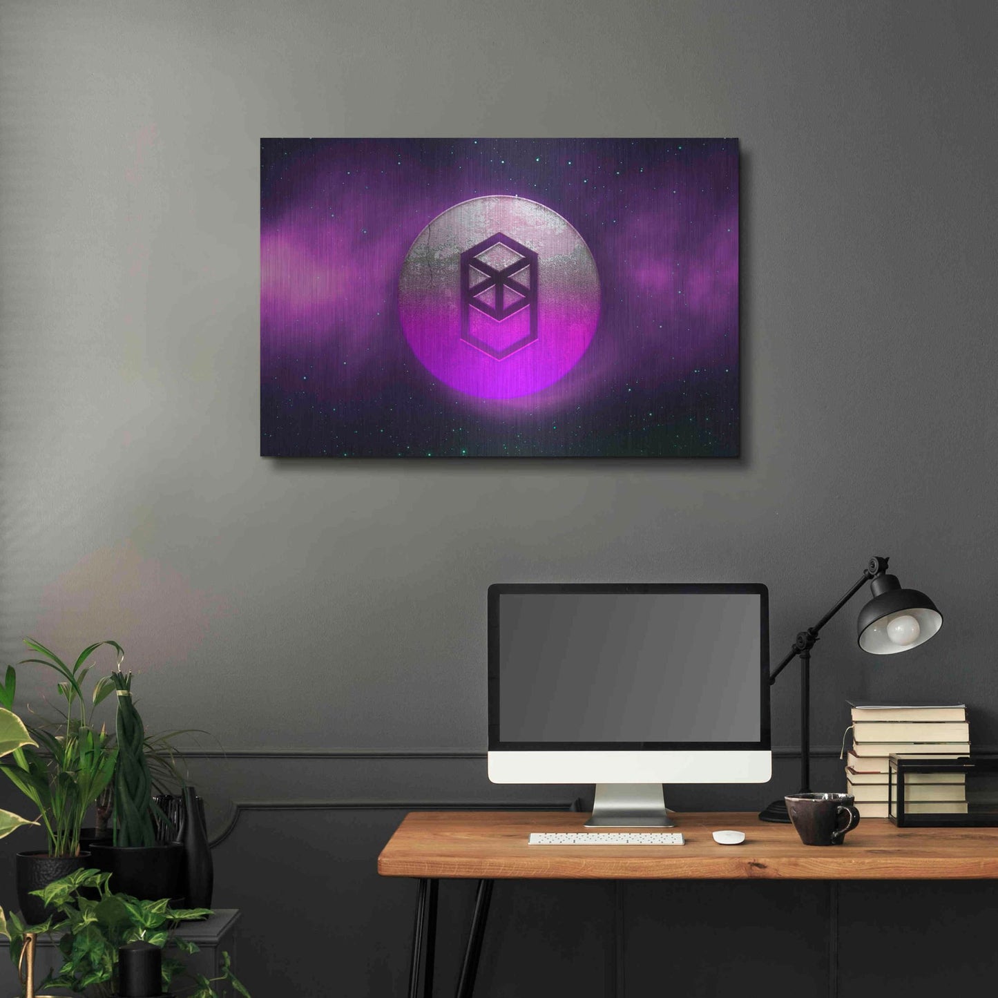 Luxe Metal Art 'Cosmic Crypto Fantom' by Epic Portfolio, Metal Wall Art,36x24