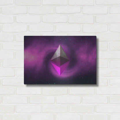 Luxe Metal Art 'Cosmic Crypto Ethereum' by Epic Portfolio, Metal Wall Art,24x16