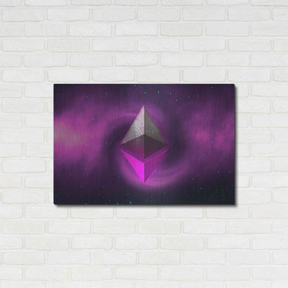 Luxe Metal Art 'Cosmic Crypto Ethereum' by Epic Portfolio, Metal Wall Art,36x24