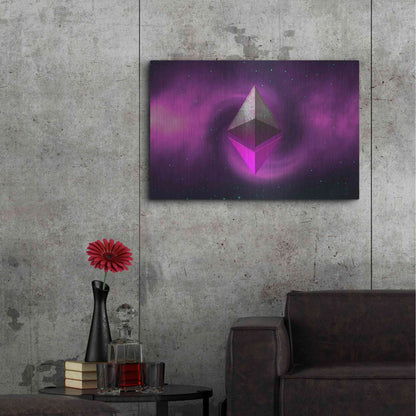 Luxe Metal Art 'Cosmic Crypto Ethereum' by Epic Portfolio, Metal Wall Art,36x24