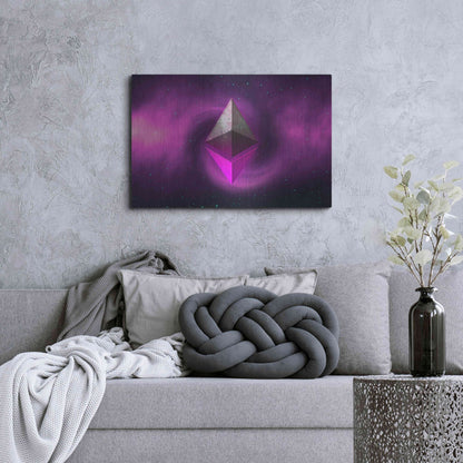 Luxe Metal Art 'Cosmic Crypto Ethereum' by Epic Portfolio, Metal Wall Art,36x24