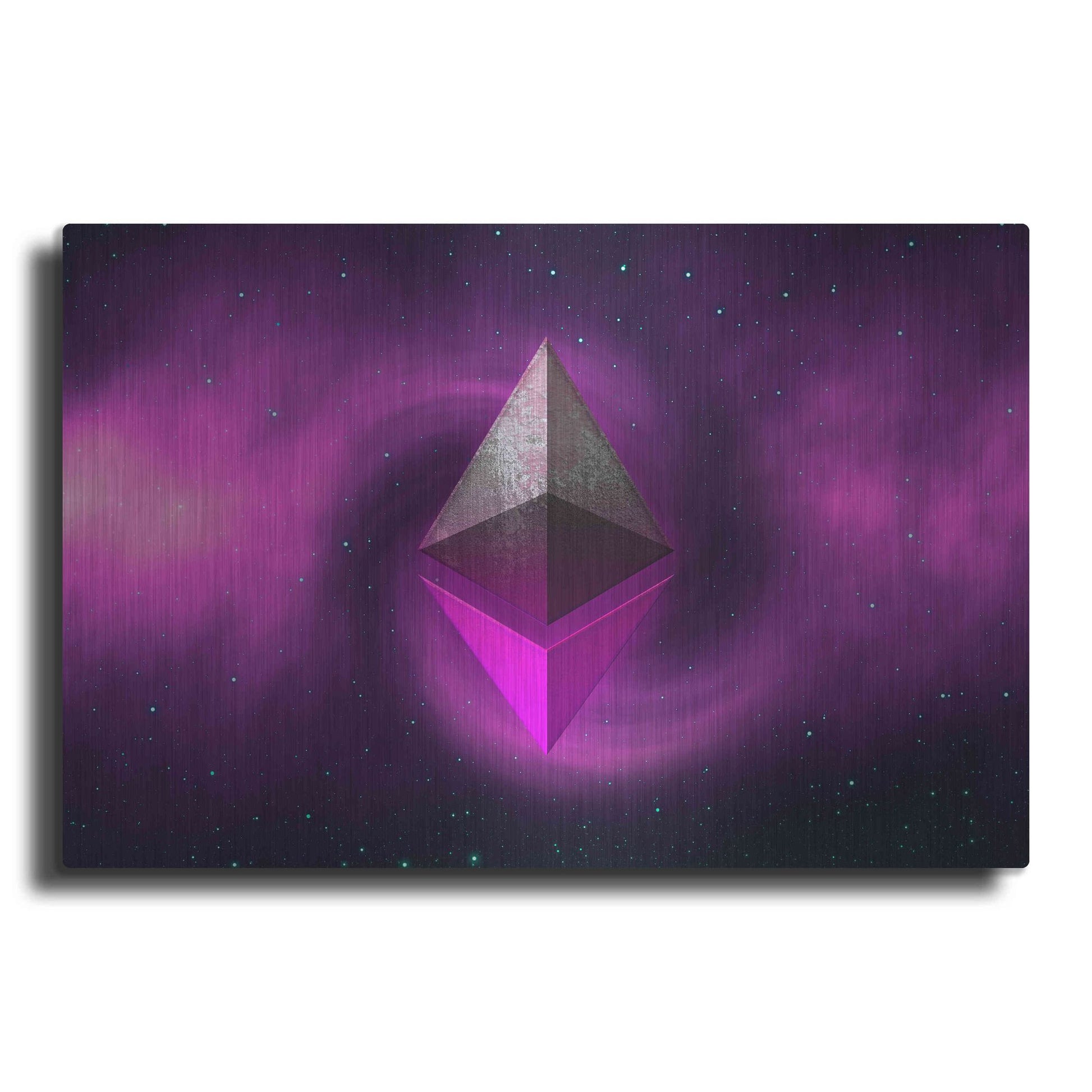 Luxe Metal Art 'Cosmic Crypto Ethereum' by Epic Portfolio, Metal Wall Art