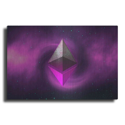 Luxe Metal Art 'Cosmic Crypto Ethereum' by Epic Portfolio, Metal Wall Art