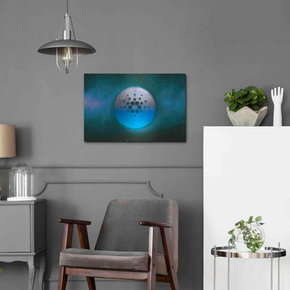 Luxe Metal Art 'Cosmic Crypto Cardano' by Epic Portfolio, Metal Wall Art,24x16