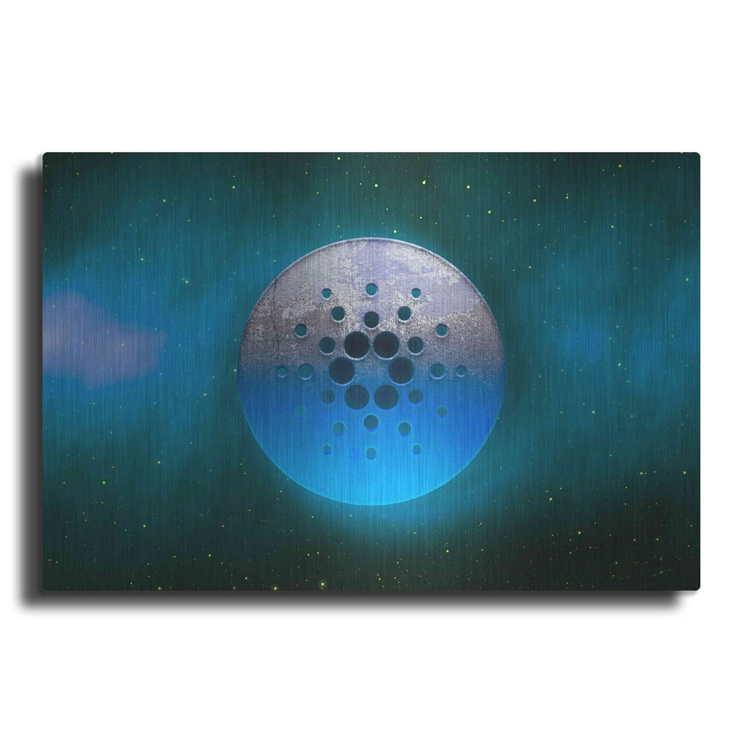 Luxe Metal Art 'Cosmic Crypto Cardano' by Epic Portfolio, Metal Wall Art