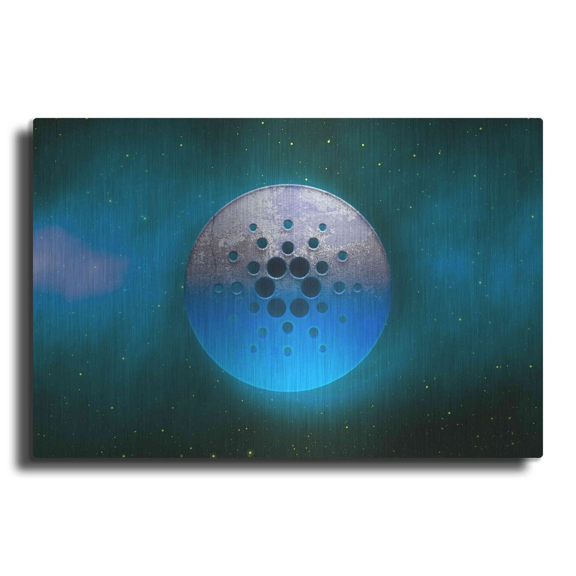 Luxe Metal Art 'Cosmic Crypto Cardano' by Epic Portfolio, Metal Wall Art