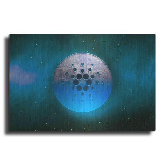 Luxe Metal Art 'Cosmic Crypto Cardano' by Epic Portfolio, Metal Wall Art