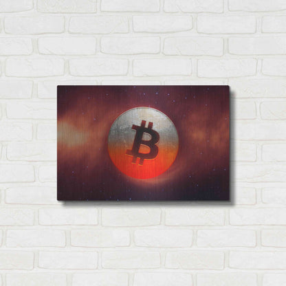 Luxe Metal Art 'Cosmic Crypto Bitcoin' by Epic Portfolio, Metal Wall Art,24x16