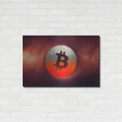 Luxe Metal Art 'Cosmic Crypto Bitcoin' by Epic Portfolio, Metal Wall Art,36x24