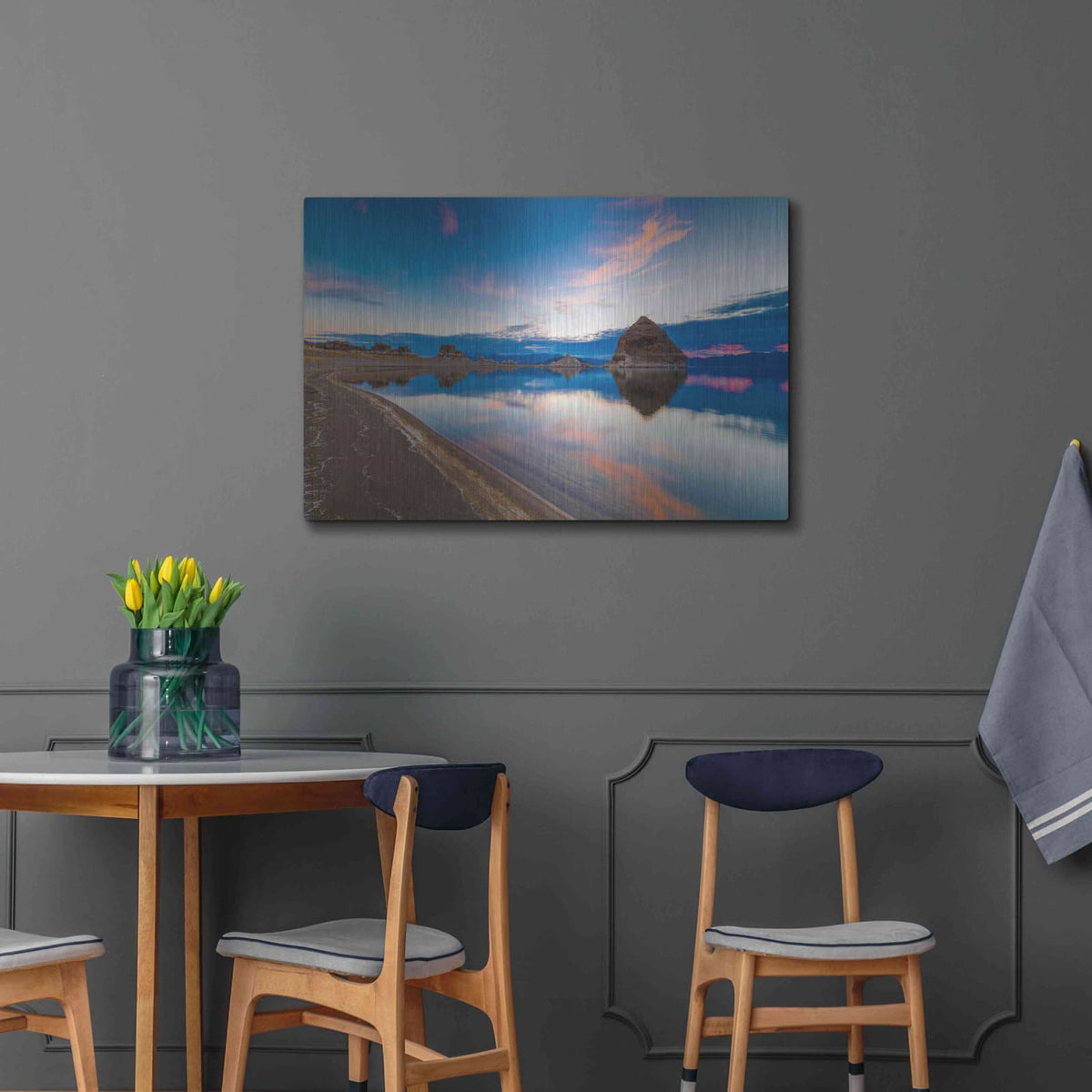 'Pyramid Lake Nevada 4' by Edin Chavez – Metal Wall Art, 36x24 room view