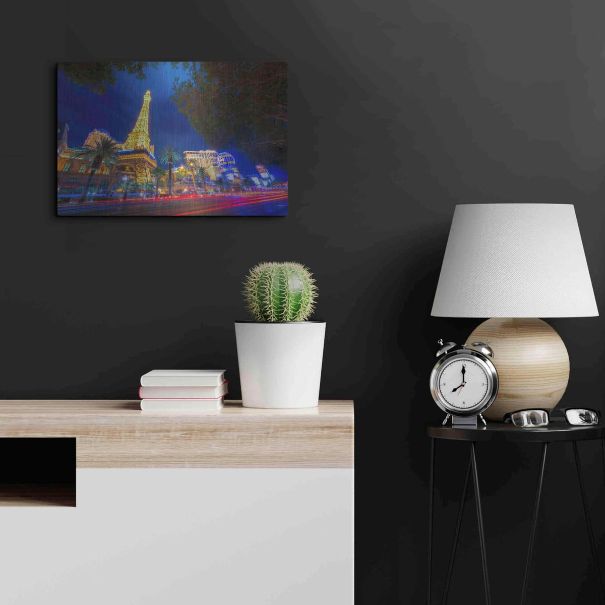 'Paris of Las Vegas' by Edin Chavez – Metal Wall Art, 24x16 room view
