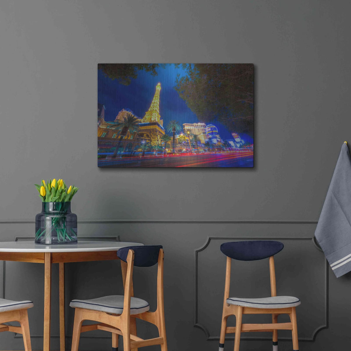 'Paris of Las Vegas' by Edin Chavez – Metal Wall Art, 36x24 room view