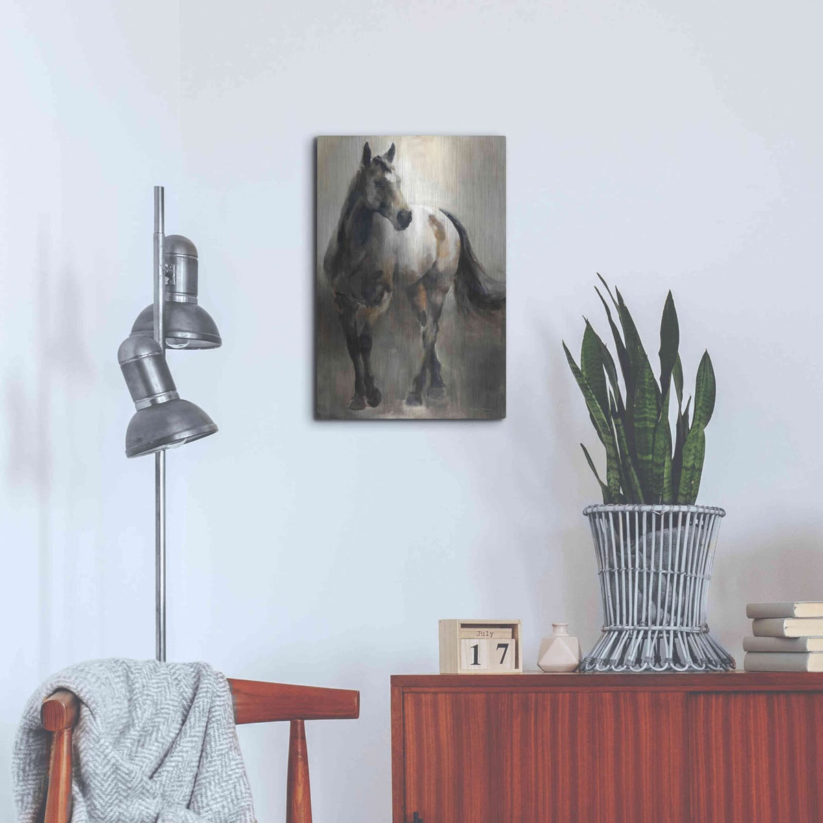 'Copper and Nickel' by Marilyn Borglum – Metal Wall Art, 16x24 room view
