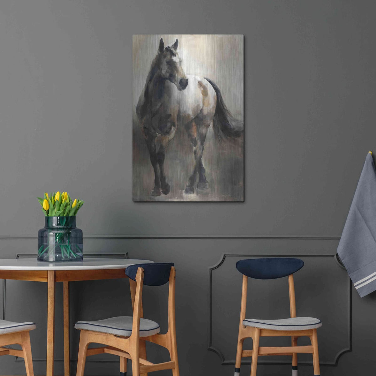 'Copper and Nickel' by Marilyn Borglum – Metal Wall Art, 24x36 room view