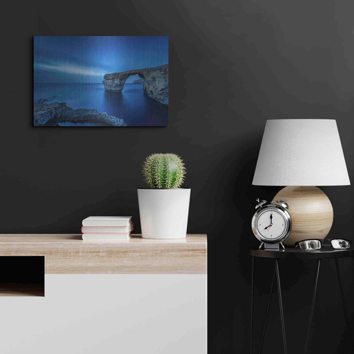 'Cobalt Gate' by Edin Chavez – Metal Wall Art, 24x16 room view