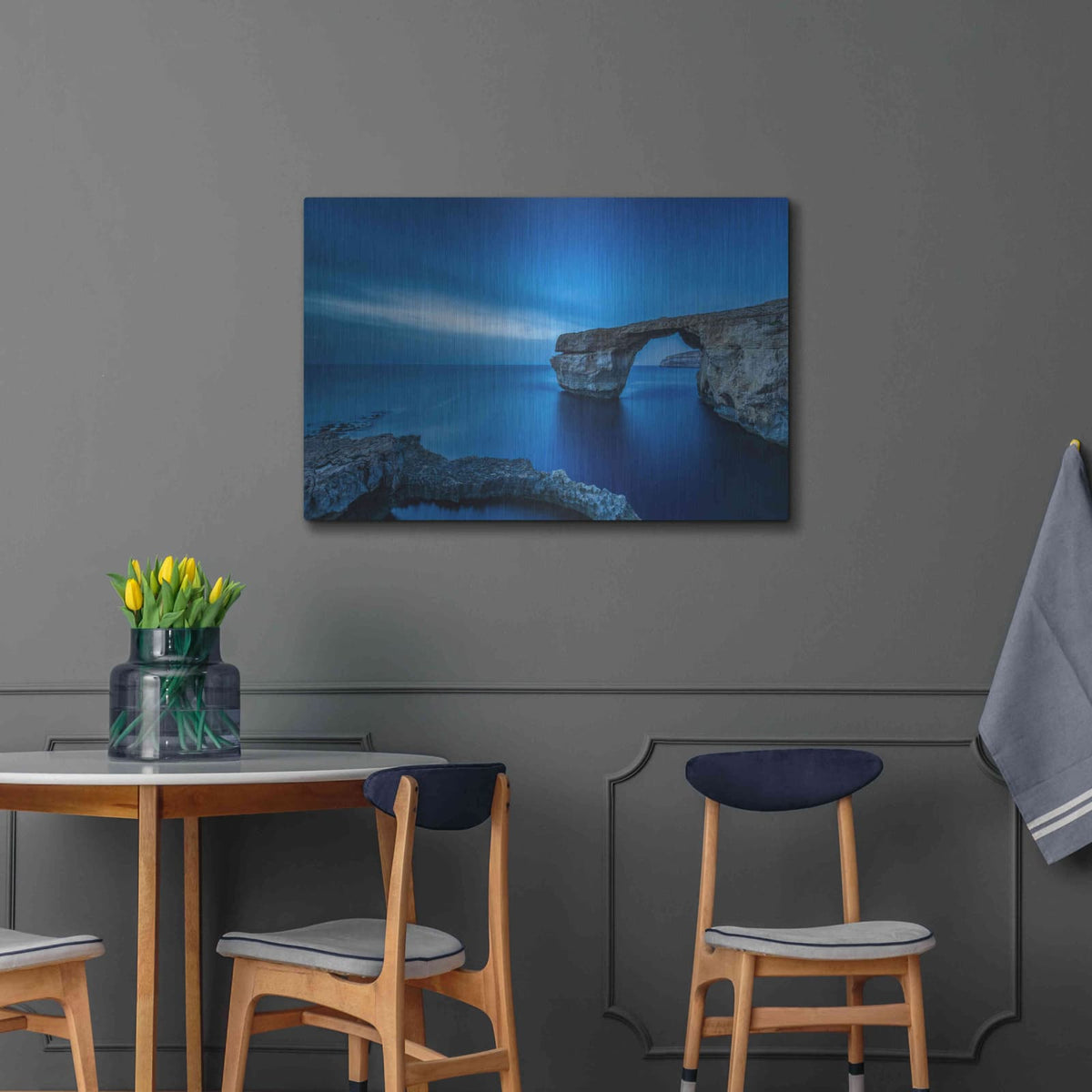 'Cobalt Gate' by Edin Chavez – Metal Wall Art, 36x24 room view