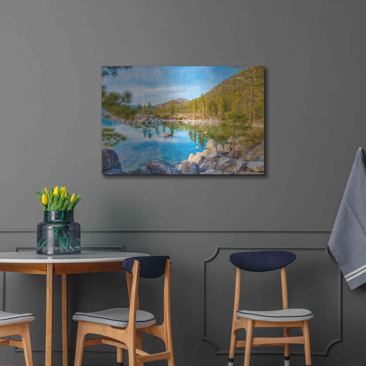 'Majestic Lake Tahoe' by Edin Chavez – Metal Wall Art, 36x24 room view