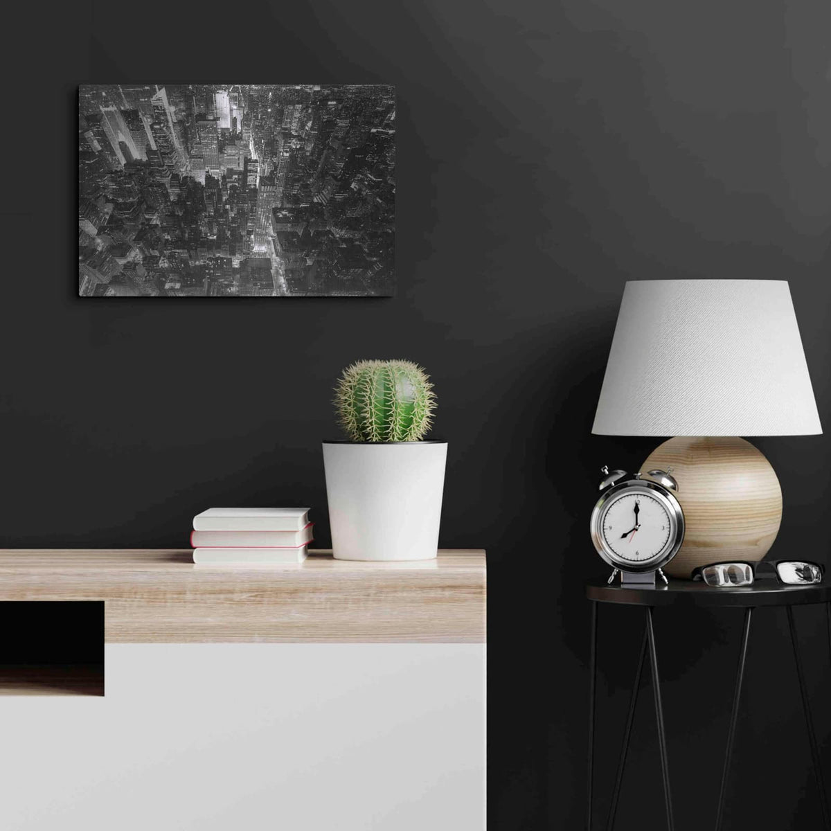 'Concrete Jungle of New York' by Edin Chavez – Metal Wall Art, 24x16 room view