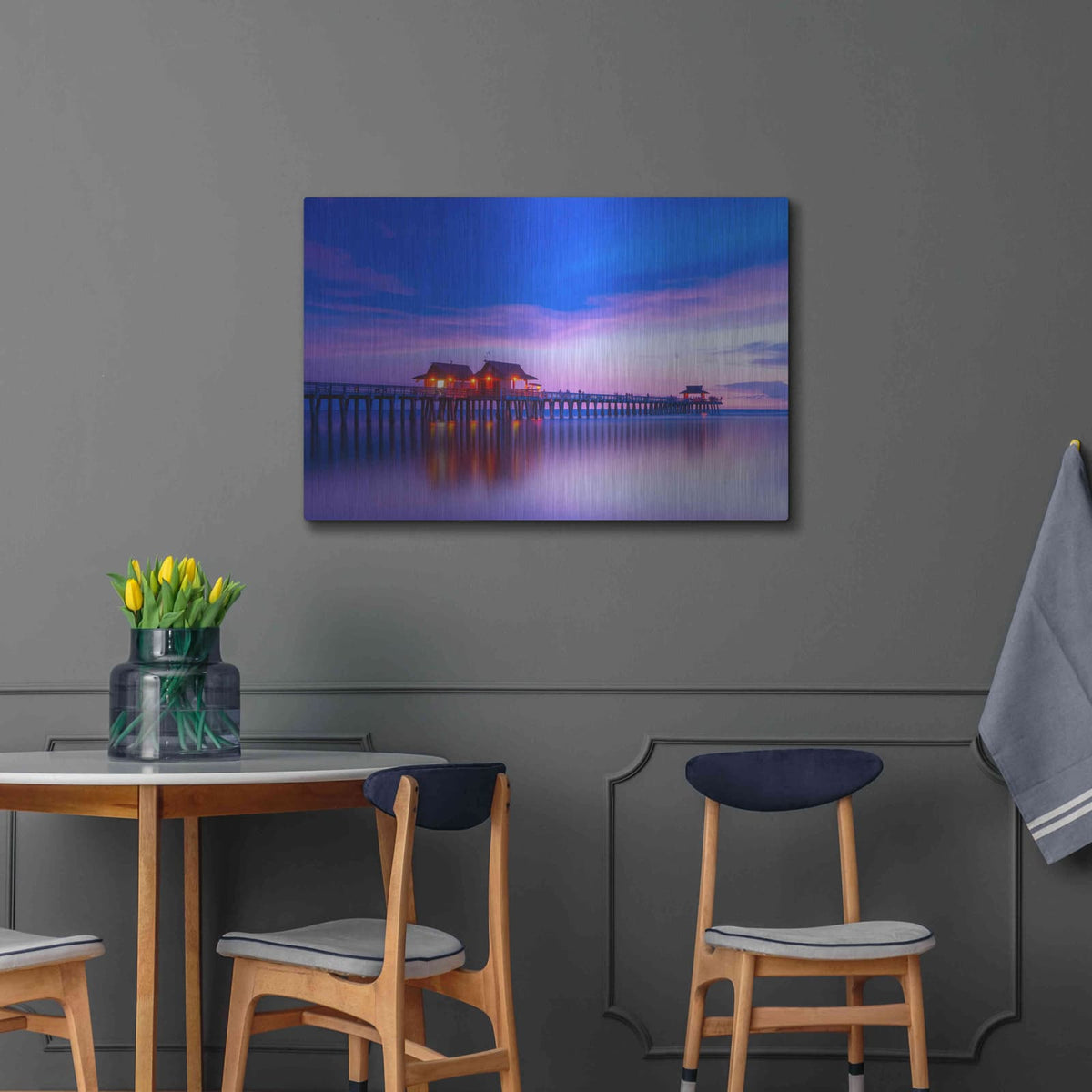 'Violet Pier' by Edin Chavez – Metal Wall Art, 36x24 room view