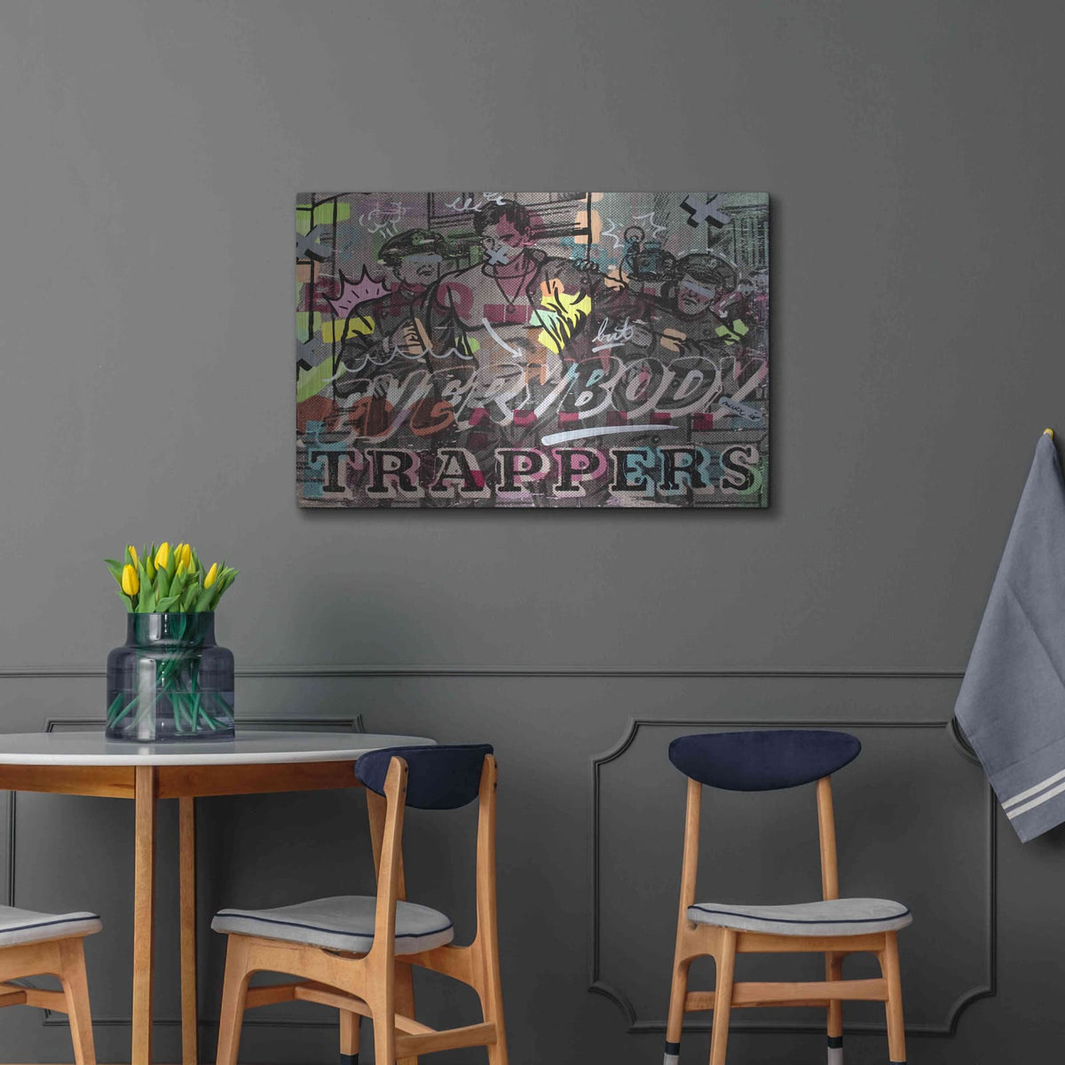 'Everybody Trappers' by Dan Monteavaro – Metal Wall Art, 36x24 room view