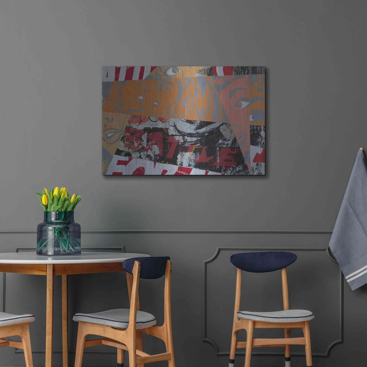 'The Battle' by Dan Monteavaro – Metal Wall Art, 36x24 room view