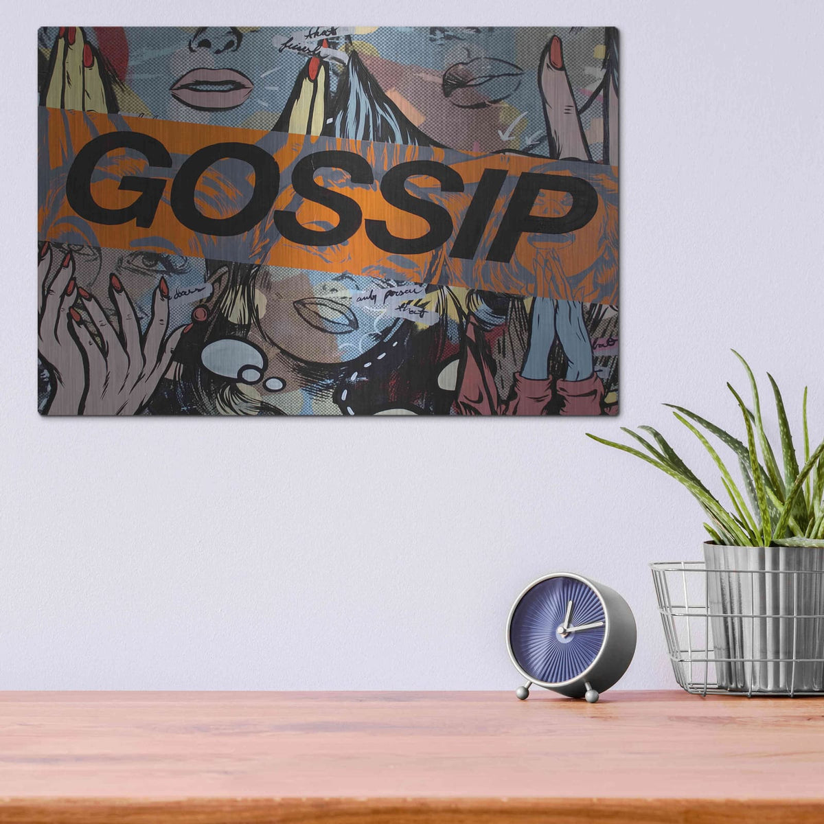 'Gossiping' by Dan Monteavaro – Metal Wall Art, 16x12 room view