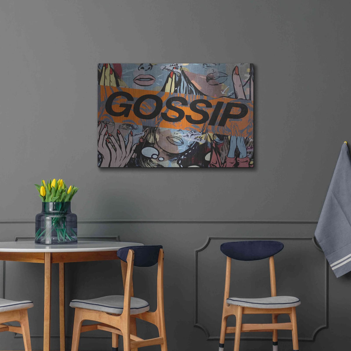 'Gossiping' by Dan Monteavaro – Metal Wall Art, 36x24 room view