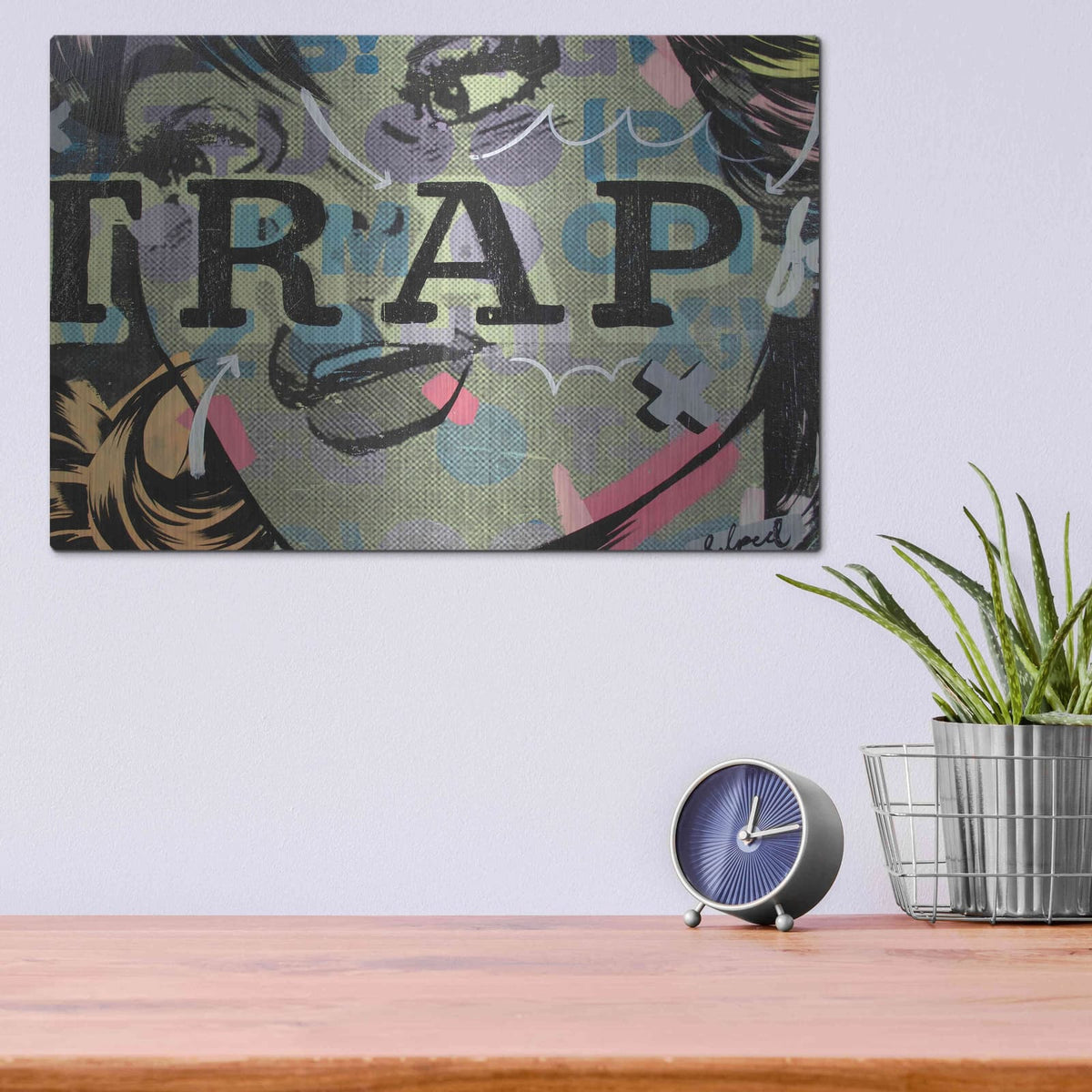 'Trap' by Dan Monteavaro – Metal Wall Art, 16x12 room view