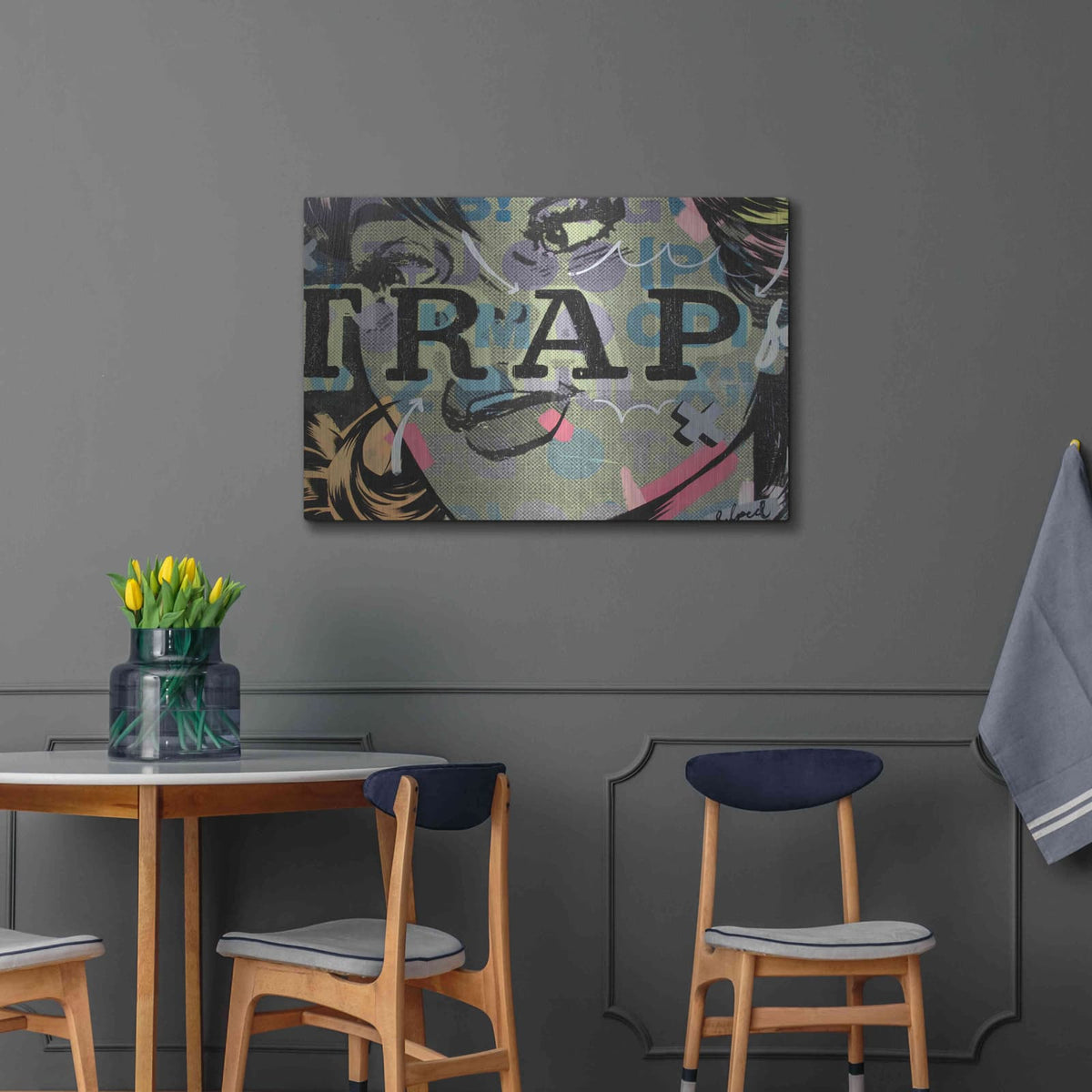 'Trap' by Dan Monteavaro – Metal Wall Art, 36x24 room view