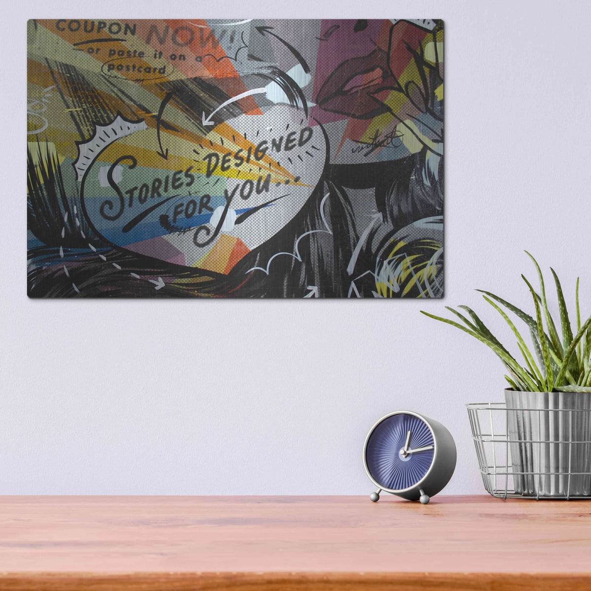 'Coupon Stories' by Dan Monteavaro – Metal Wall Art, 16x12 room view
