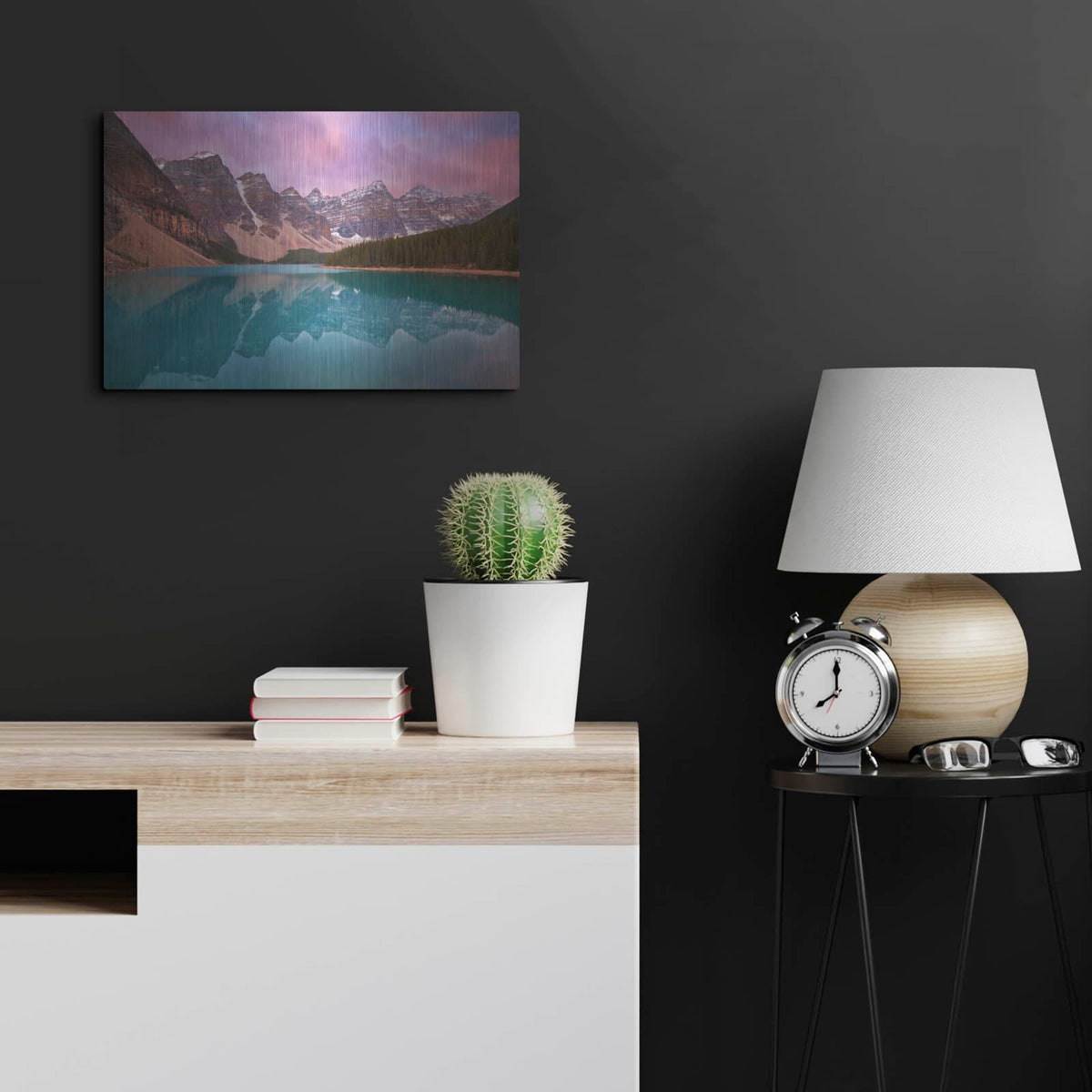 'Morain Lake' by Jesse Estes – Metal Wall Art, 24x16 room view