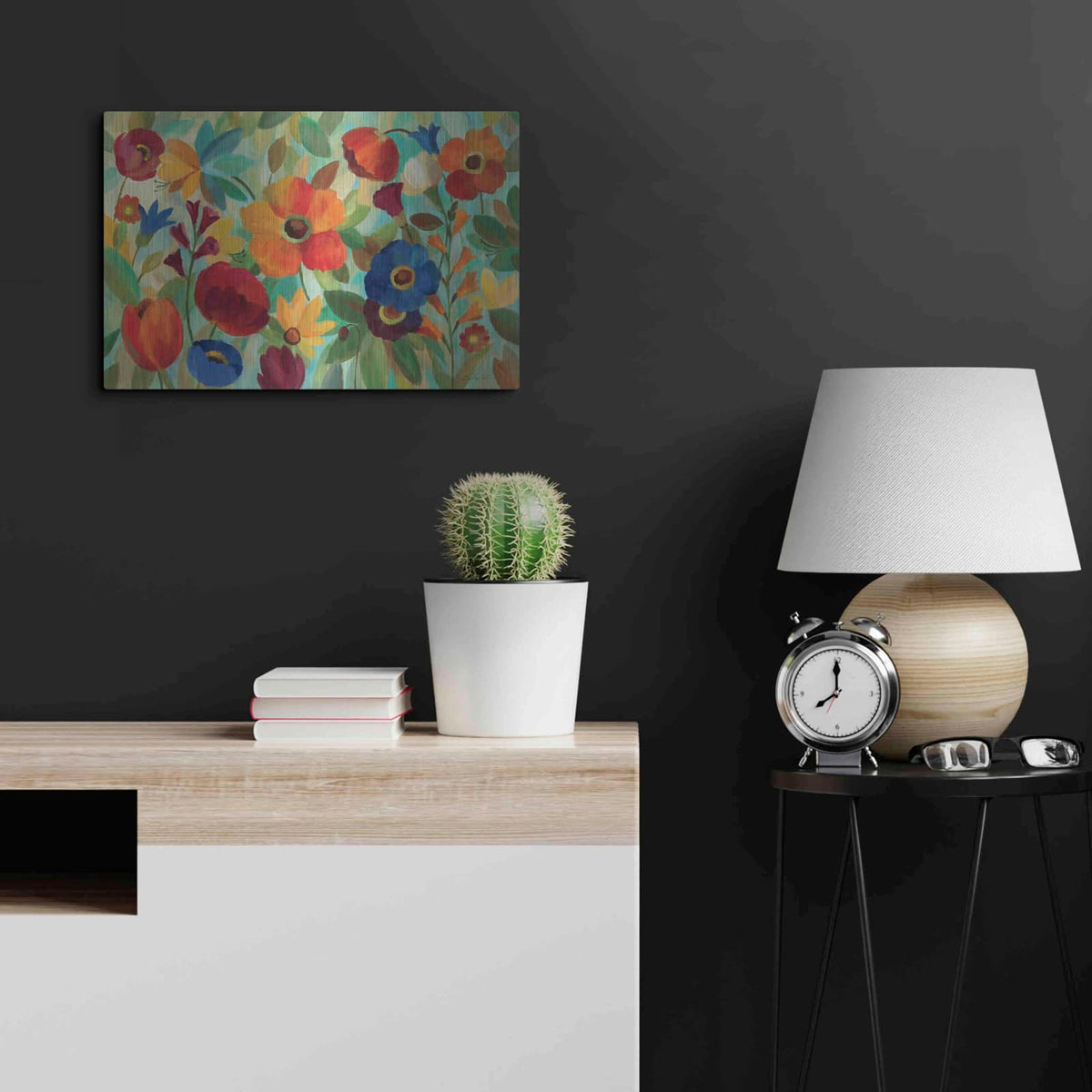 'Summer Floral V' by Silvia Vassileva – Metal Wall Art, 24x16 room view