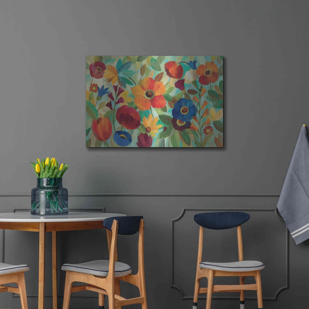 'Summer Floral V' by Silvia Vassileva – Metal Wall Art, 36x24 room view