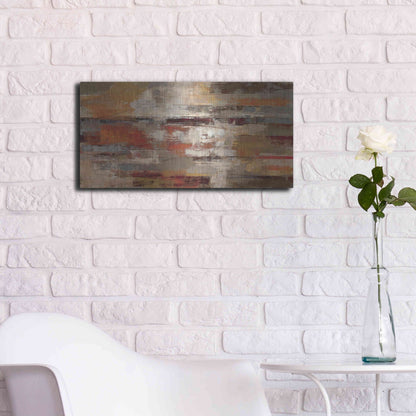 Luxe Metal Art 'Painted Desert Landscape' by Silvia Vassileva, Metal Wall Art,24x12