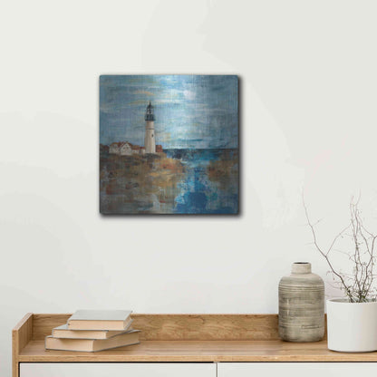Luxe Metal Art 'Lighthouse Dream' by Silvia Vassileva, Metal Wall Art,12x12