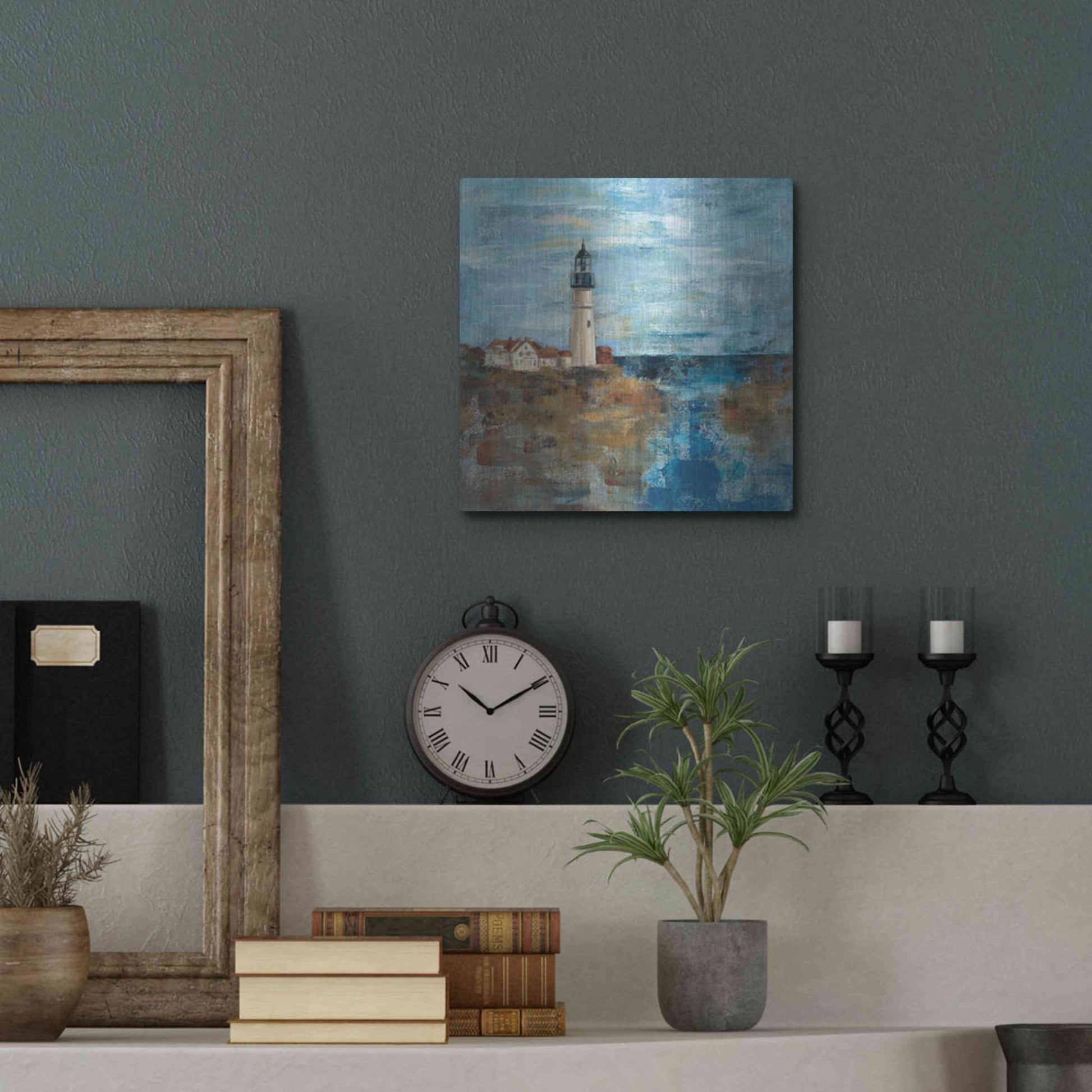 Luxe Metal Art 'Lighthouse Dream' by Silvia Vassileva, Metal Wall Art,12x12