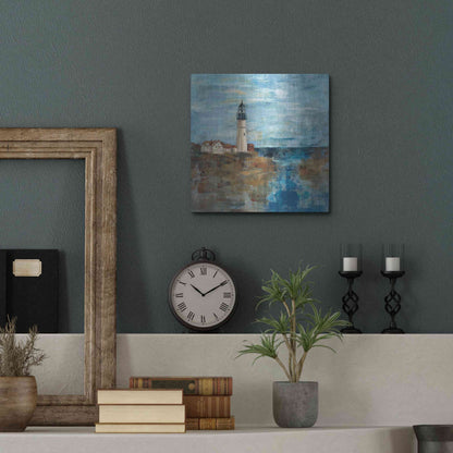 Luxe Metal Art 'Lighthouse Dream' by Silvia Vassileva, Metal Wall Art,12x12