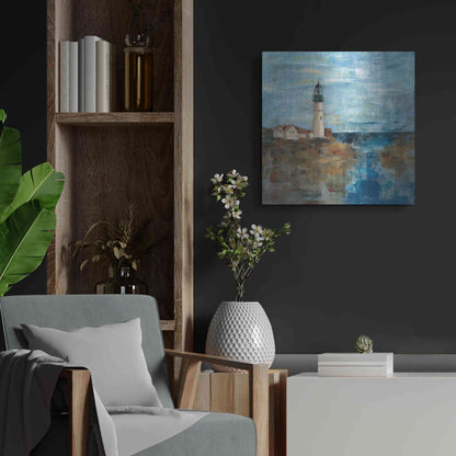 Luxe Metal Art 'Lighthouse Dream' by Silvia Vassileva, Metal Wall Art,24x24