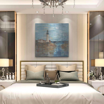 Luxe Metal Art 'Lighthouse Dream' by Silvia Vassileva, Metal Wall Art,36x36
